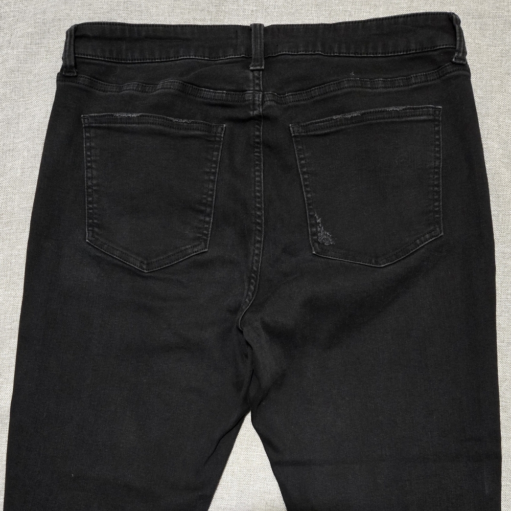 PISTOLA Black Distressed Skinny Jeans Frayed Hem Size 32 - Picture 6 of 14